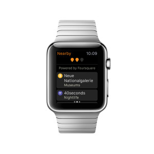 Pour utiliser l'appli Babbel sur l'Apple Watch, il vous suffit de préciser l'endroit dans lequel vous vous trouvez.